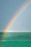 Rainbow over the ocean.