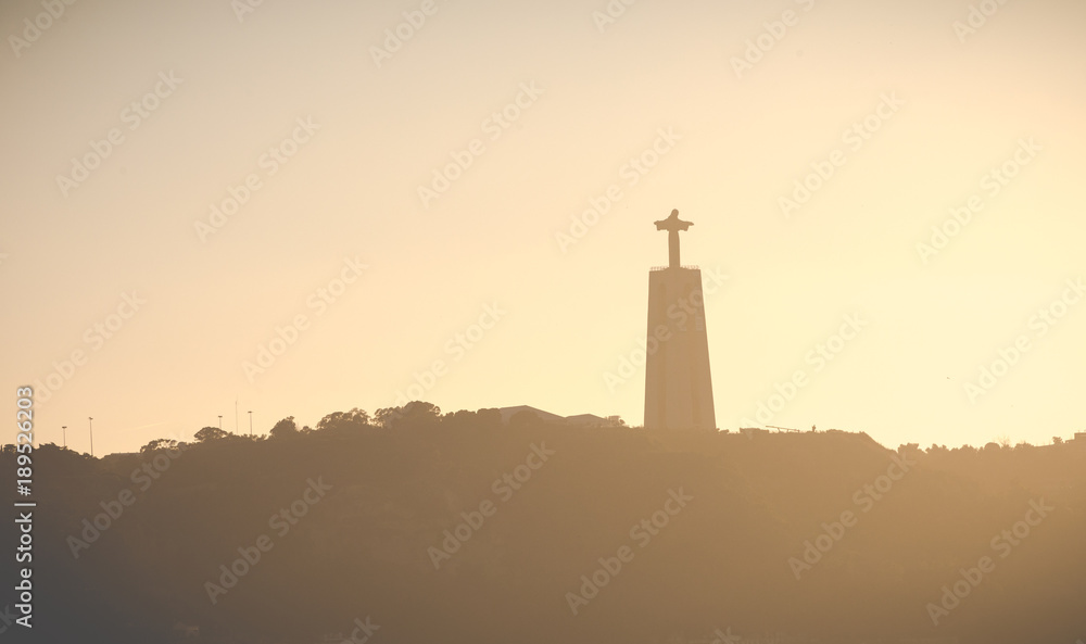 Christ the King in the evening, Lisbon, Portugal Christ the King in the evening, Lisbon, Portugal