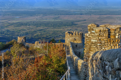 View of Alazani valley, Signagi, Georgia photo