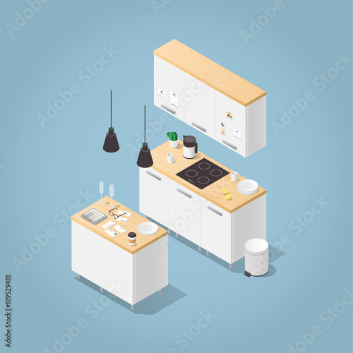 Isometric Kitchen Illustration