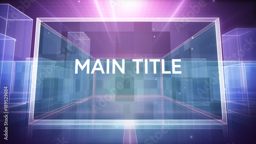 Purple 3D Rectangle Title