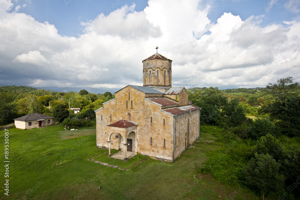 Old ancient church. Mokva Cathedral of the Assumption of the Blessed Virgin Mary 