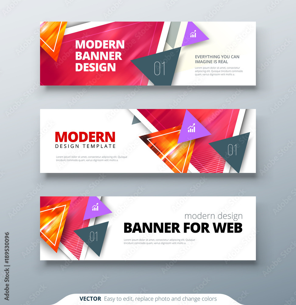 Banner design vector abstract geometric design banner web template.