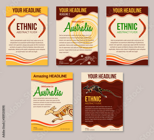Set of abstract colorful flyers.