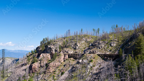 Fotografi Train trestle on the Kettle Valley Railway near Kelowna, Canada
