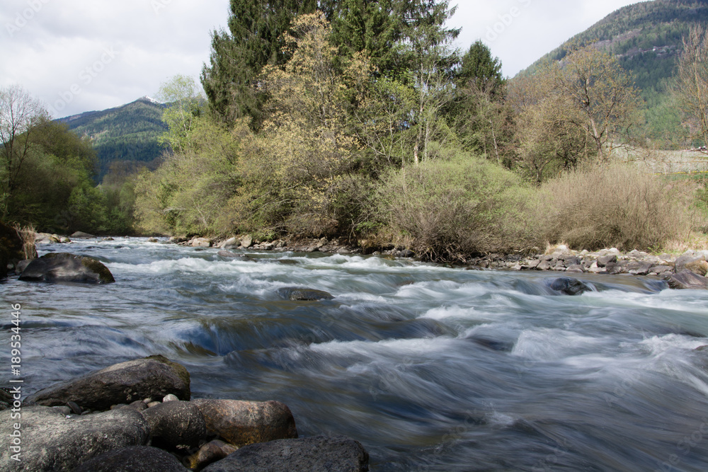 Fluss Noce in Südtirol, Italien Fluss Noce in Südtirol, Italien