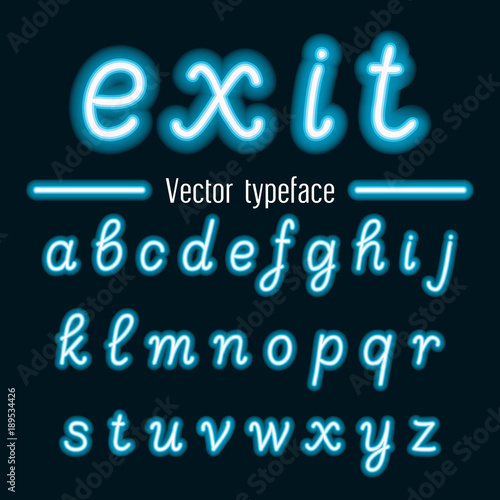 Handwritten Vector Neon Light Alphabets