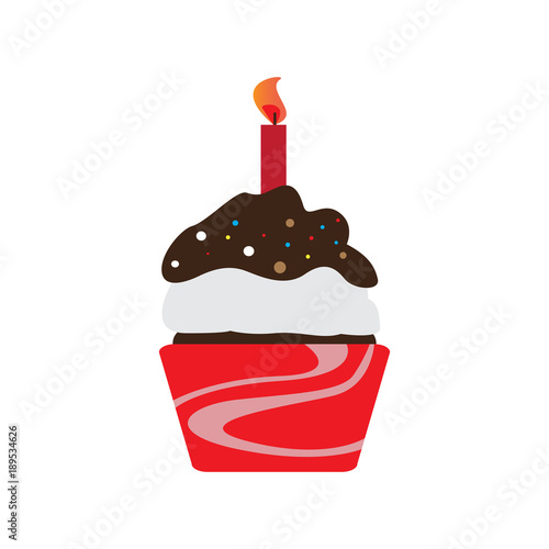 Birthday cupcake icon