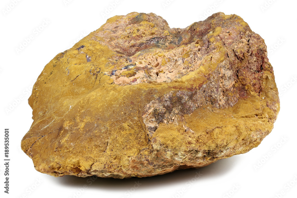 limonite (iron ore) from Australia isolated on white background limonite (iron ore) from Australia isolated on white background