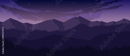 mountains landscape illustration