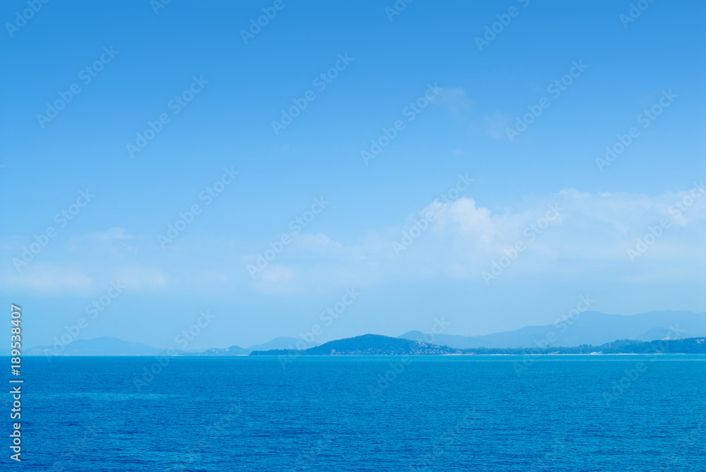 Samui island view from ferry, Thailand