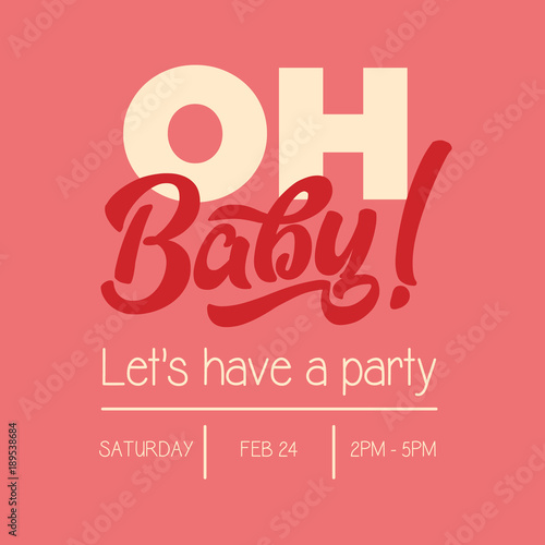 Oh Baby Shower Invitation Greeting Card