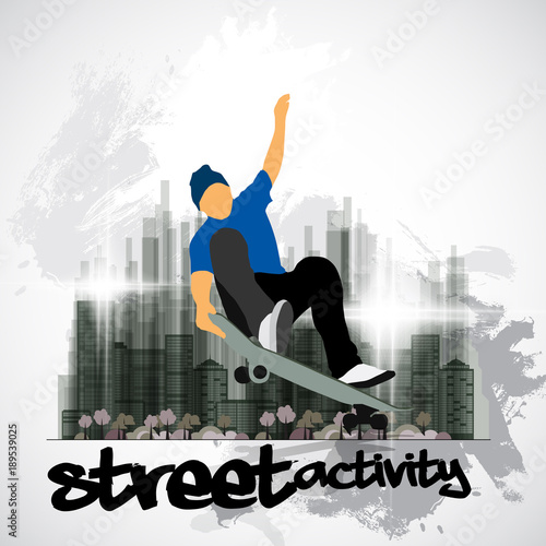Silhouette of skateboarder