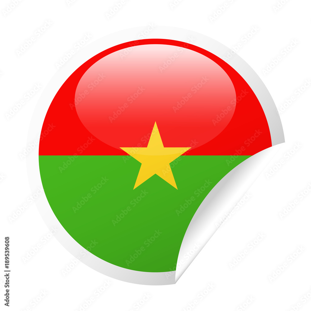 Burkina Faso Flag Vector Round Corner Paper Icon Burkina Faso Flag Vector Round Corner Paper Icon
