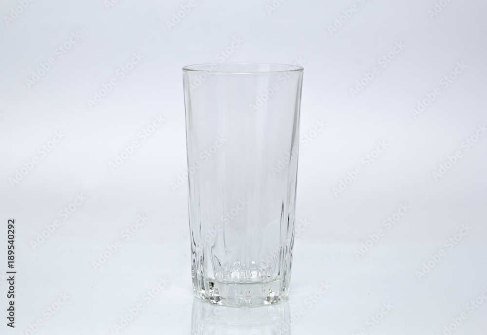 Empty glass on a white background. Empty glass on a white background.