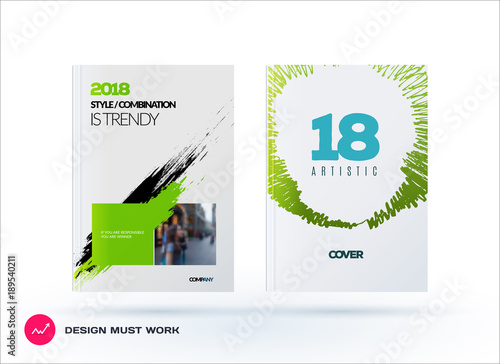 Set of artistic abstract design of business vector brochure