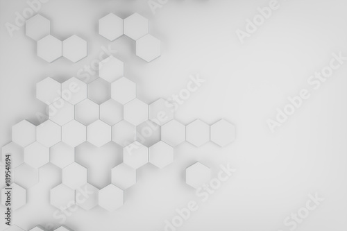 3d rendering of abstract hexagon background