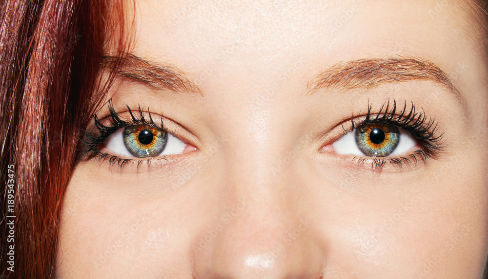 A beautiful insightful look woman's eyes. Close up shot A beautiful insightful look woman's eyes. Close up shot