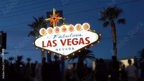 High quality video of welcome to fabulous Las Vegas Sign at night