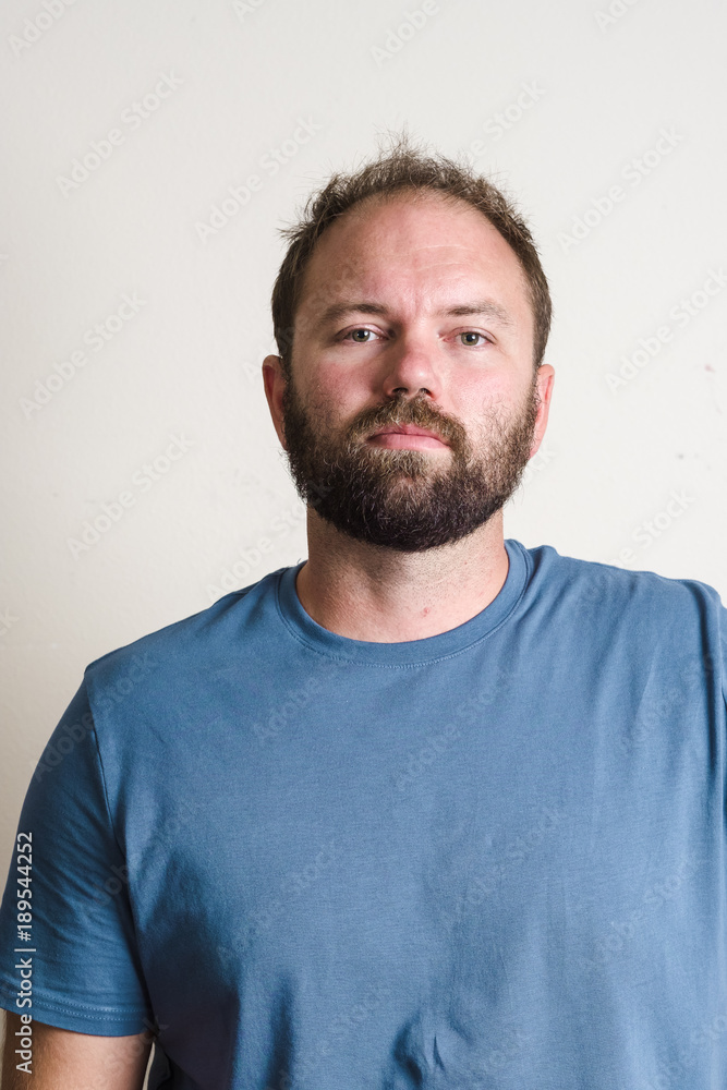 Obraz premium Bearded Man Headshot Portrait