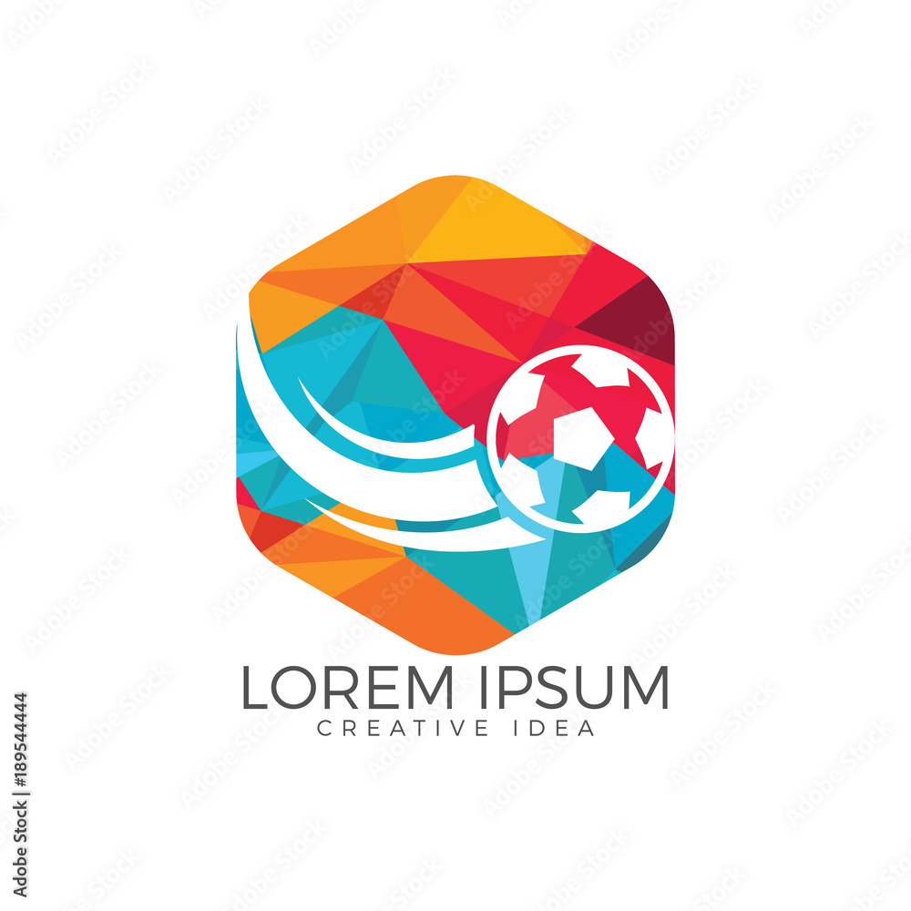 Football sport logo vector design template.