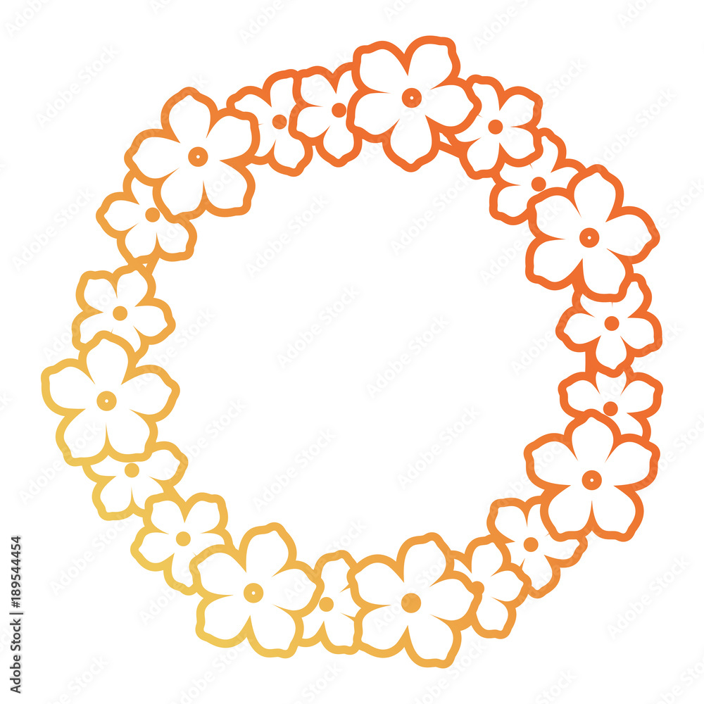 Obraz premium round frame of flowers design 