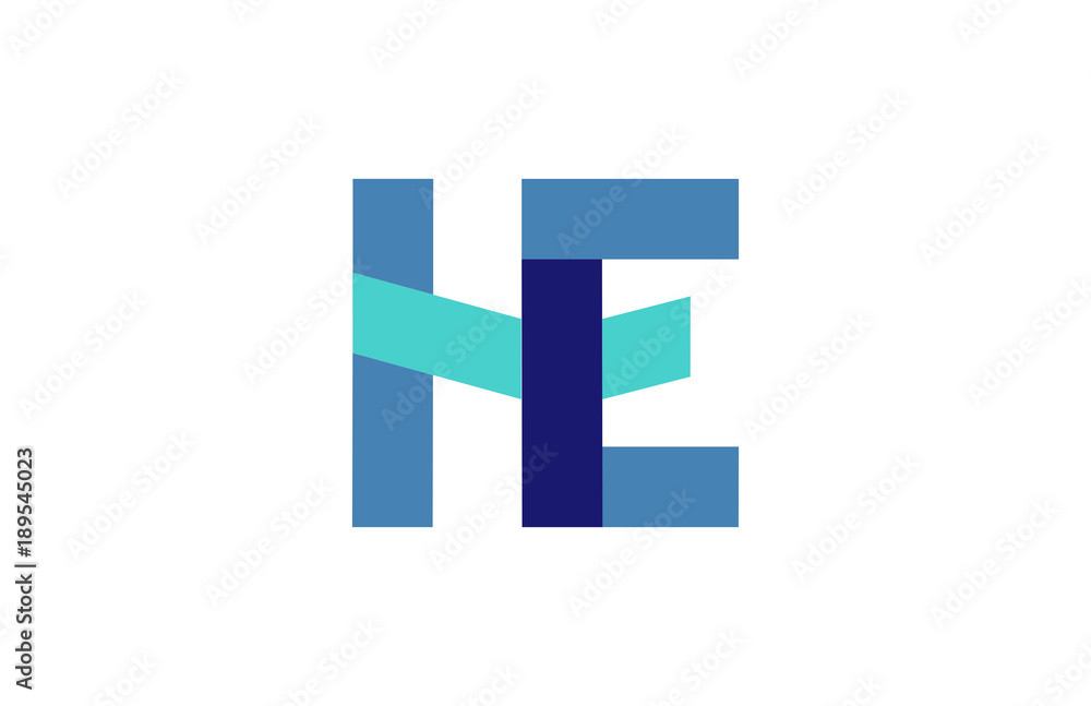 HE Ribbon Letter Logo HE Ribbon Letter Logo