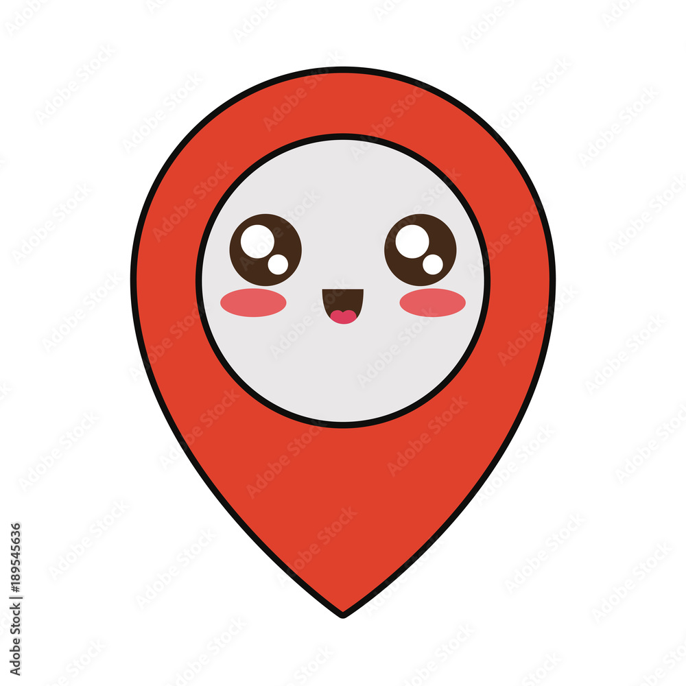 kawaii red sgnal location vector ilustration kawaii red sgnal location vector ilustration