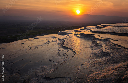 Travertine pools and terraces in Pamukkale  Turkey