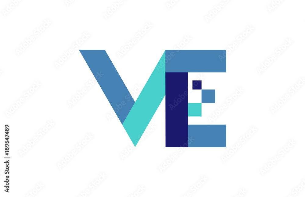 VE Digital Ribbon Letter Logo VE Digital Ribbon Letter Logo