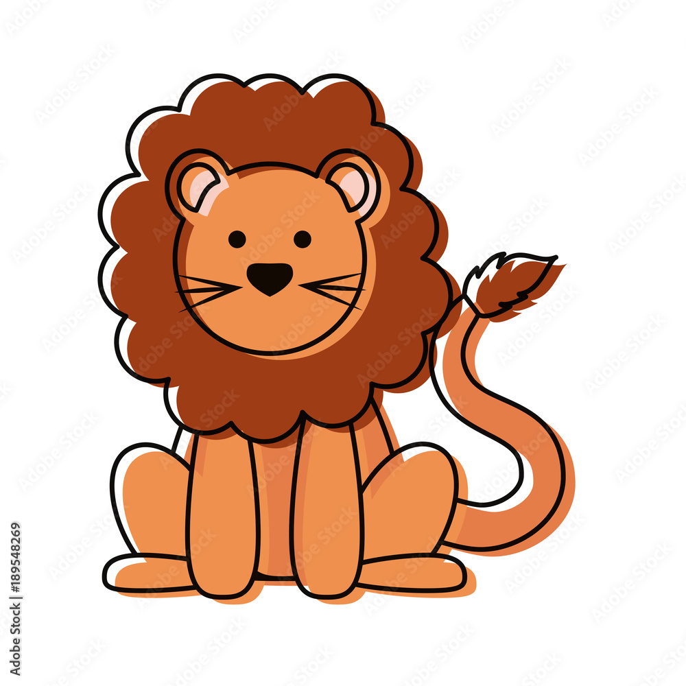 cartoon lion icon image cartoon lion icon image