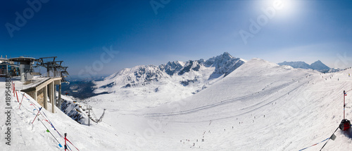 Winter Kasprowy Wierch on sunny day Zakopane, Poland