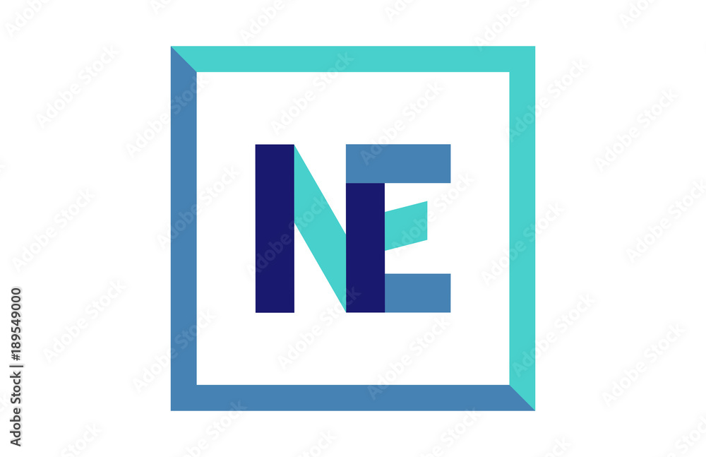 NE Square Ribbon Letter Logo NE Square Ribbon Letter Logo