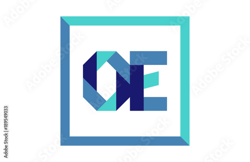 OE Square Ribbon Letter Logo