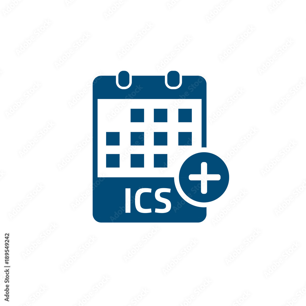 Kalender ICS Icon - Termie in Kalender importieren Stock Vector  Adobe 