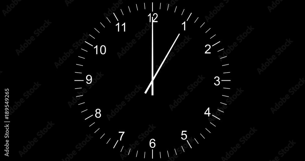Movement of arrows on the dial, 12-hour cycle, looping, 4K timelapse video