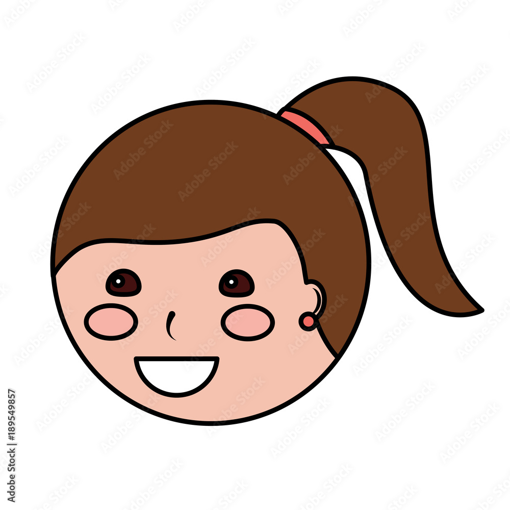 happy girl with ponytail kid child icon image vector illustration design happy girl with ponytail kid child icon image vector illustration design