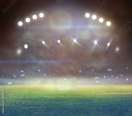 lights at night and stadium 3D