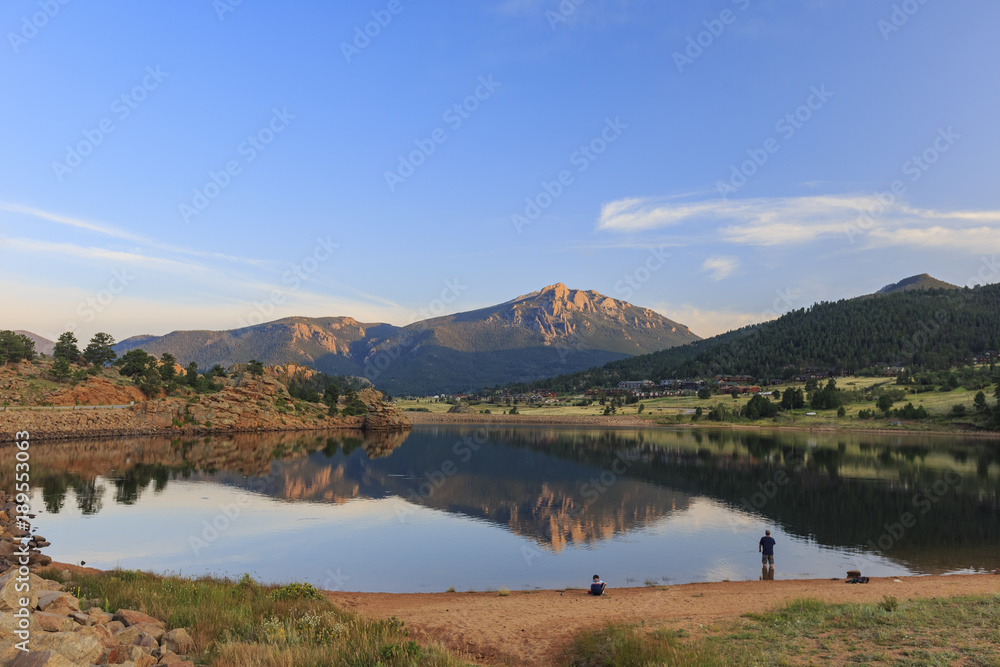 The beautiful Marys Lake of Rocky Mountain National Park