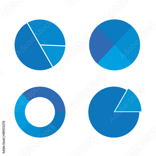 set of pie business charts icon- vector illustration