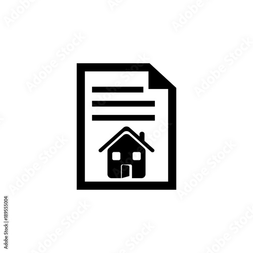 contract at home icon. Elements of real estate transactions icon for concept and web apps. Illustration  icon for website design and development, app development. Premium icon