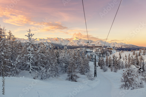 Ski center of Vogel Julian Alps, Slovenia