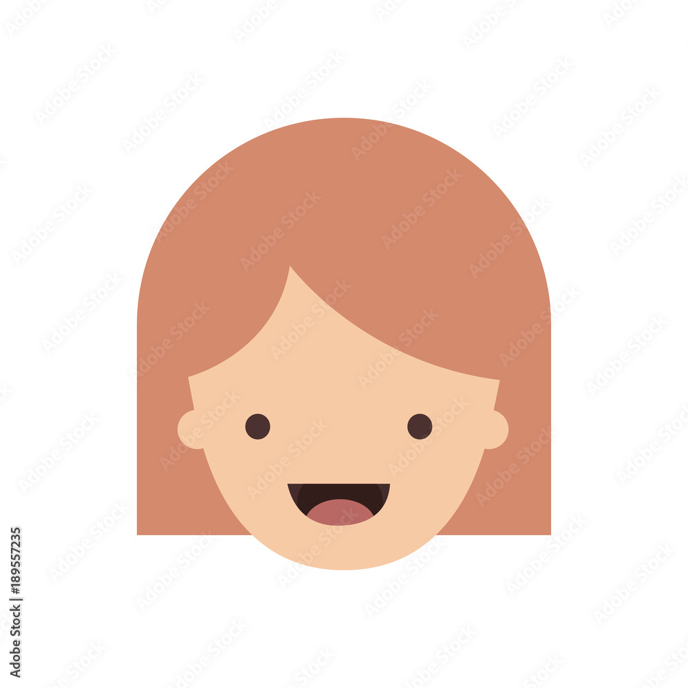 people graphic face of girl with middle length hair in colorful silhouette vector illustration people graphic face of girl with middle length hair in colorful silhouette vector illustration