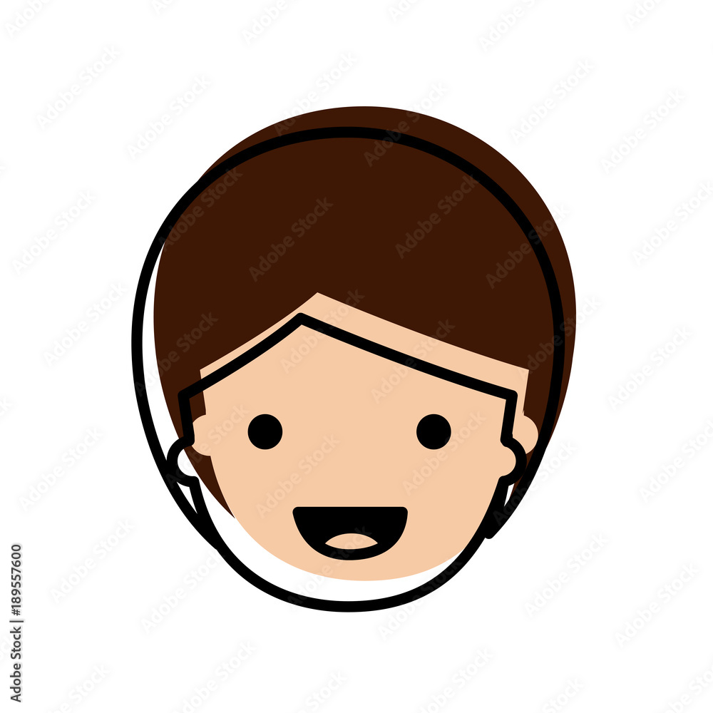 people graphic face of child with short hair in watercolor silhouette vector illustration people graphic face of child with short hair in watercolor silhouette vector illustration