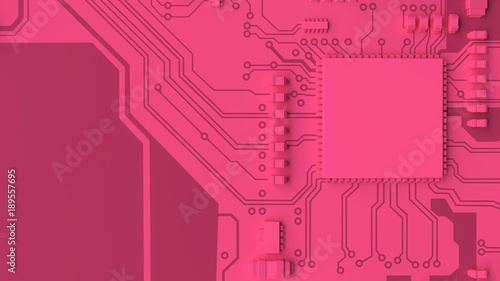 Circuit board minimal concept. Technology background