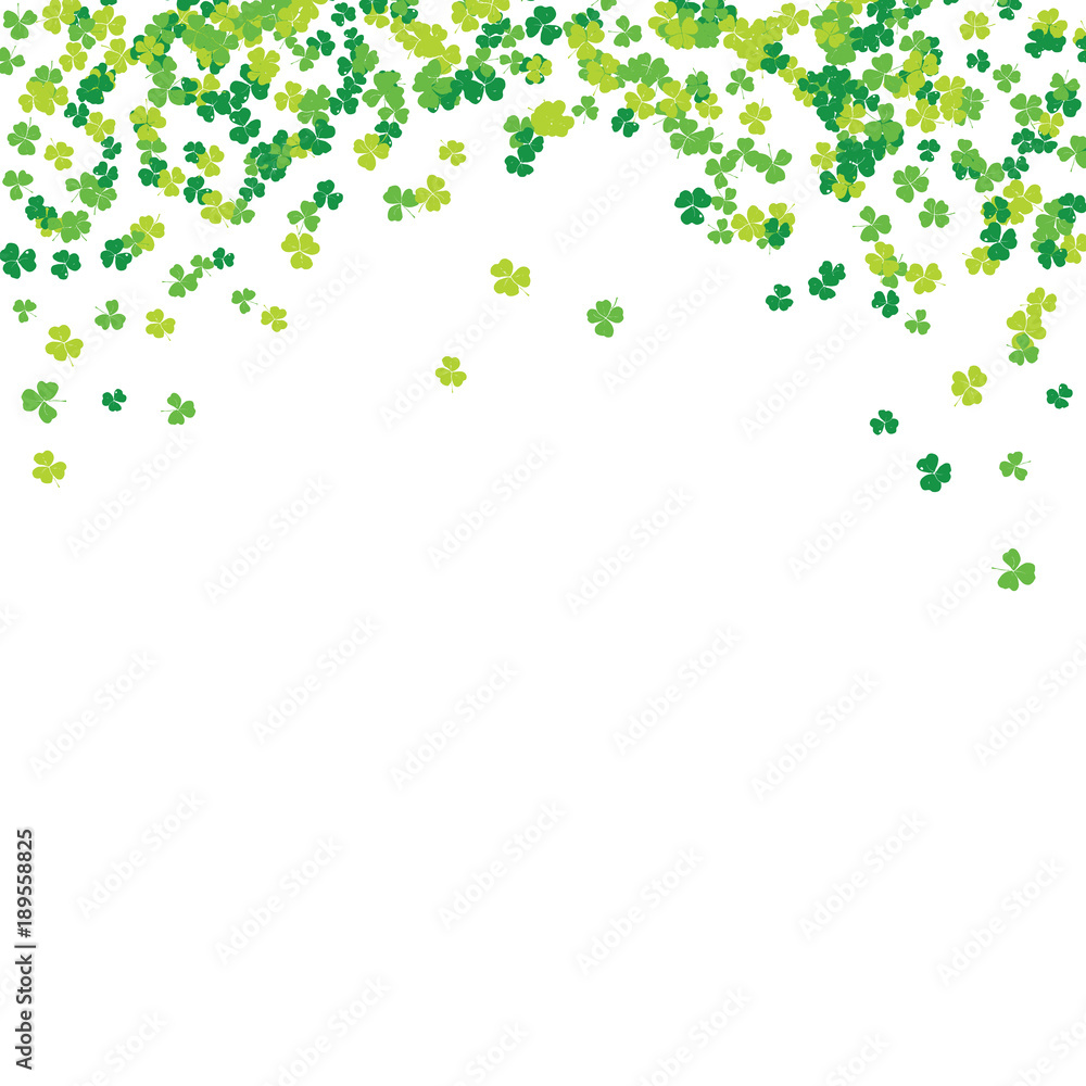 Clover leaf hand drawn sketch doodle illustration. St Patricks Day symbol, Irish lucky shamrock background Clover leaf hand drawn sketch doodle illustration. St Patricks Day symbol, Irish lucky shamrock background