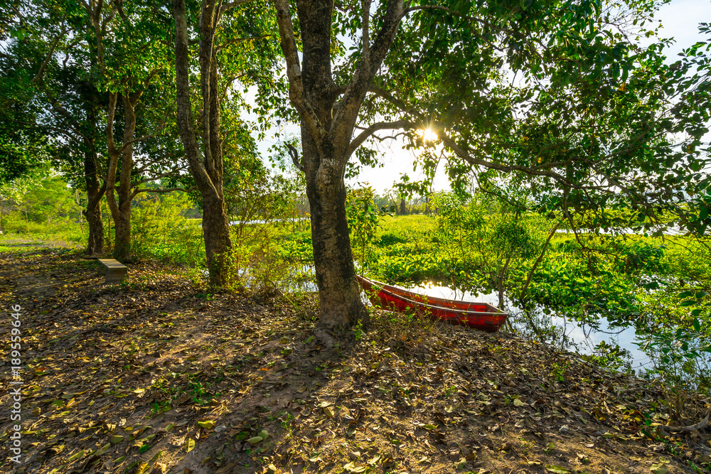 Obraz premium View at Bang Phra Reservoir, Sriracha, Chonburi, Thailand