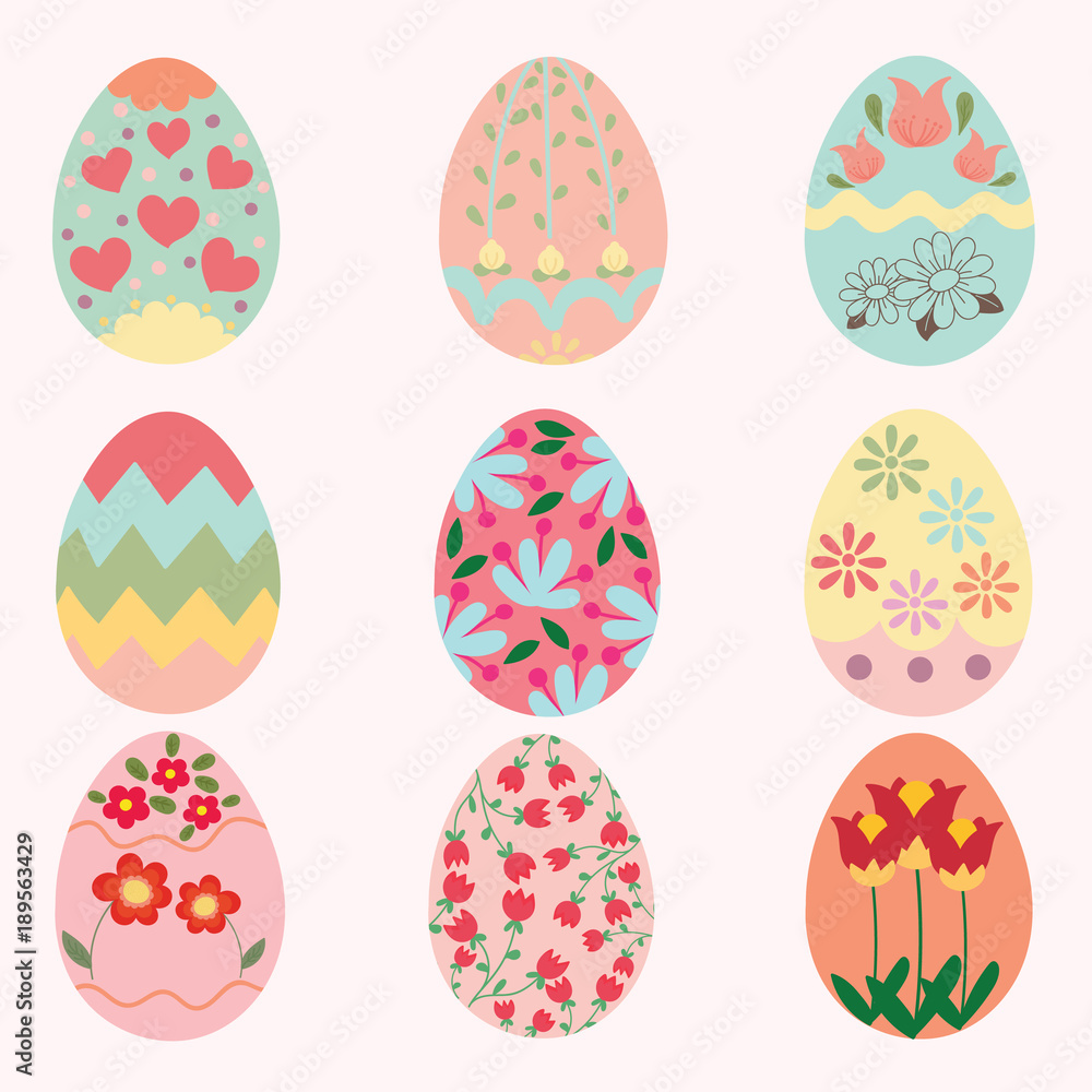 Easter eggs Vector illustration. Easter eggs Vector illustration.
