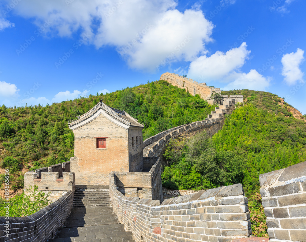 The famous Great Wall of China,jinshanling natural landscape The famous Great Wall of China,jinshanling natural landscape