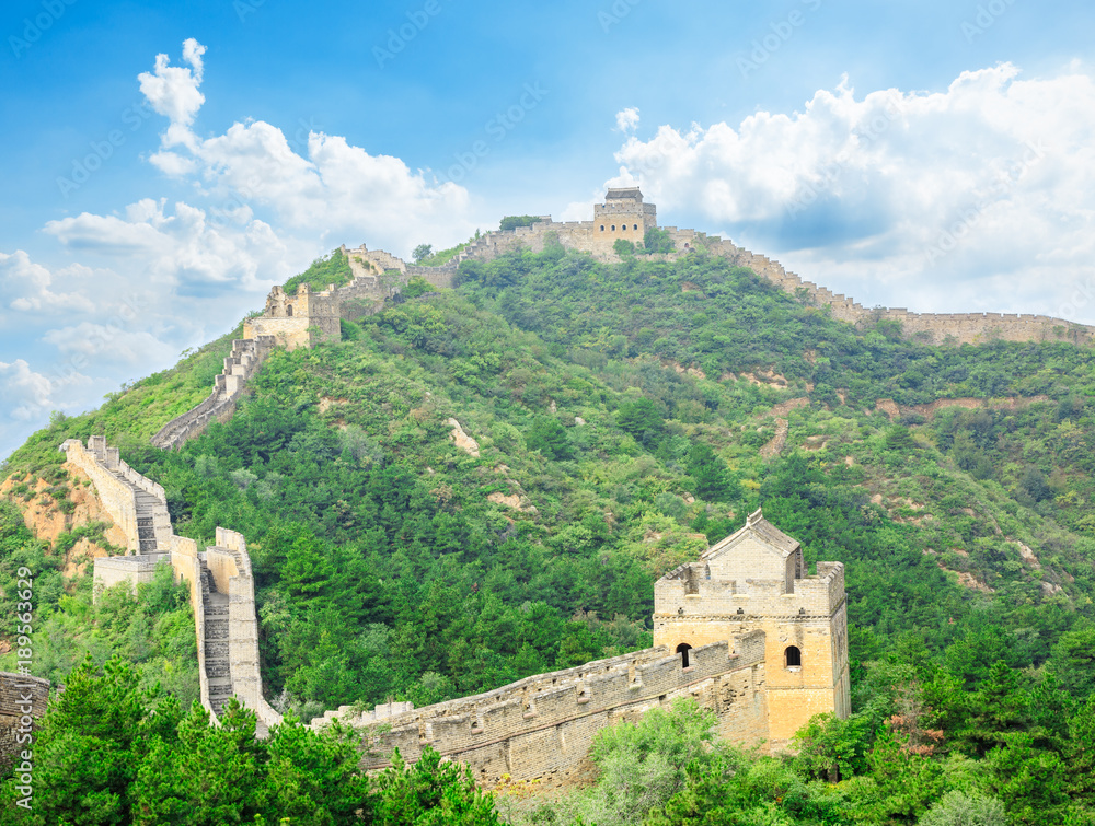 The famous Great Wall of China,jinshanling natural landscape The famous Great Wall of China,jinshanling natural landscape